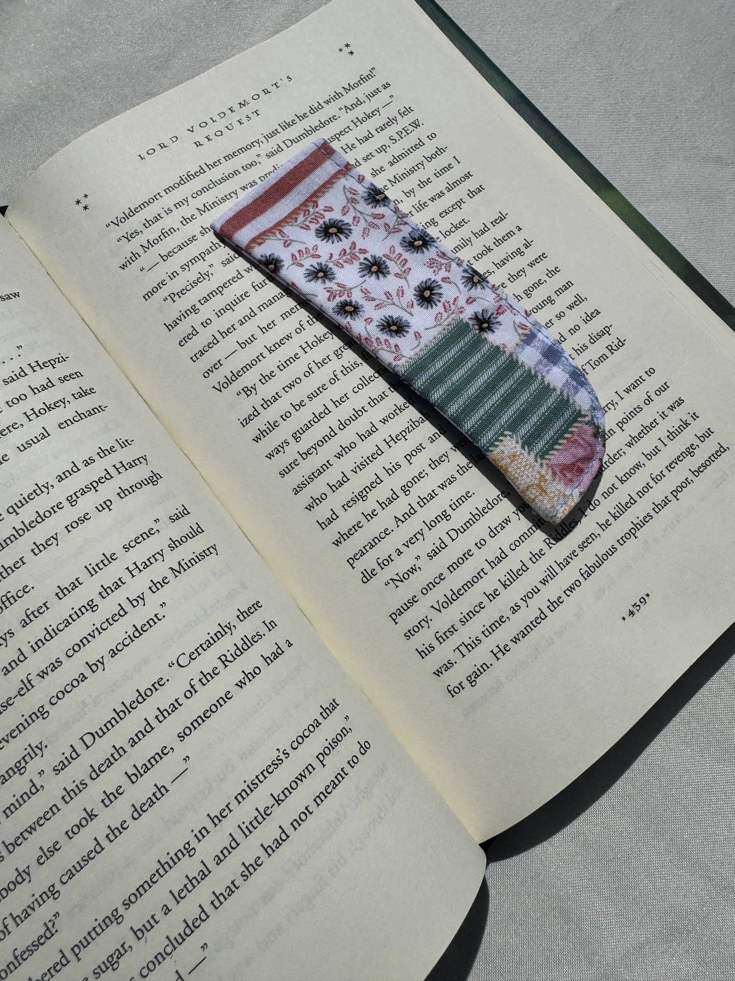 Wild Flower Patch Handmade Fabric Bookmark