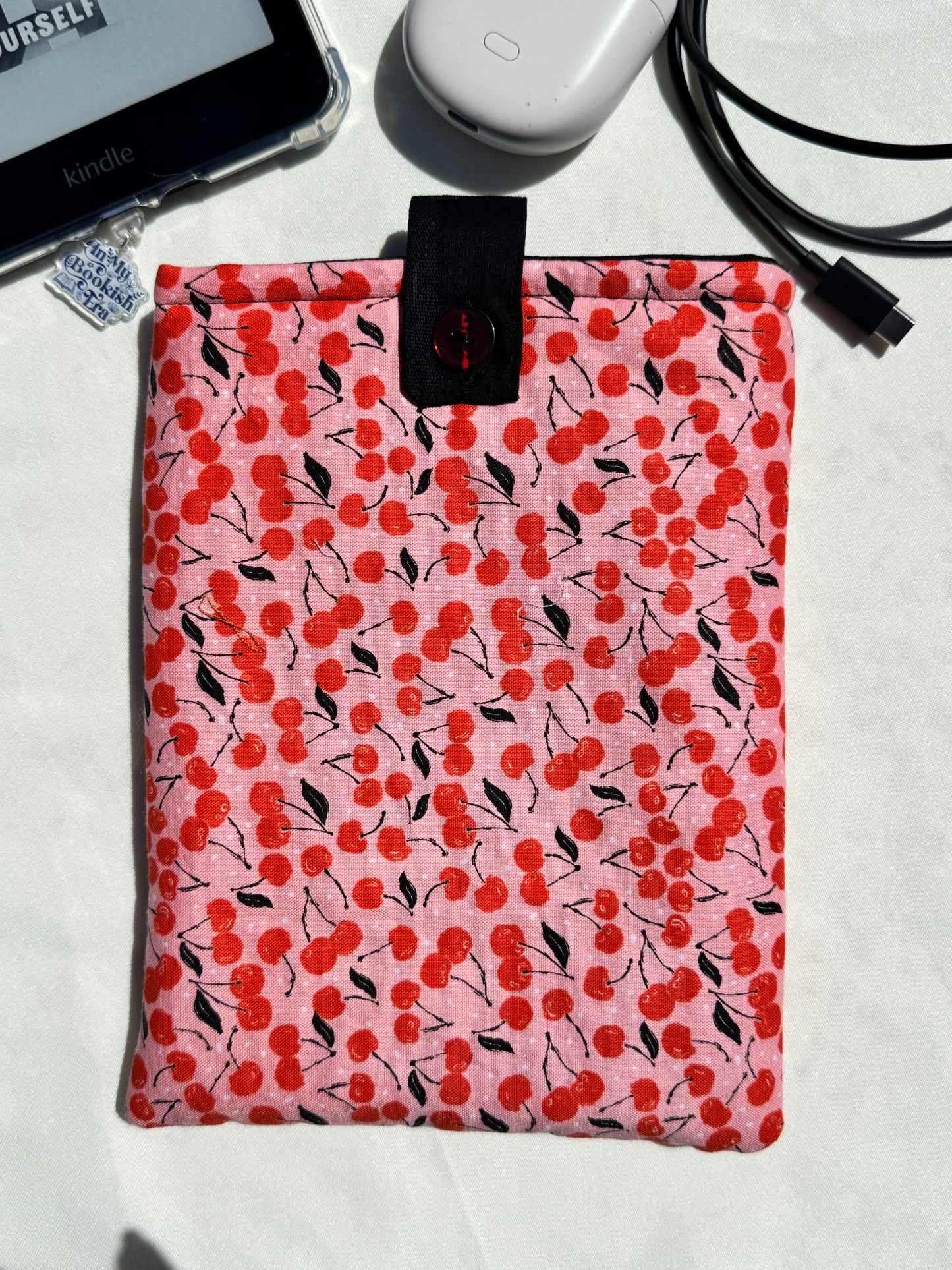 Sweet Cherries Kindle Sleeve — (Without front Pocket)
