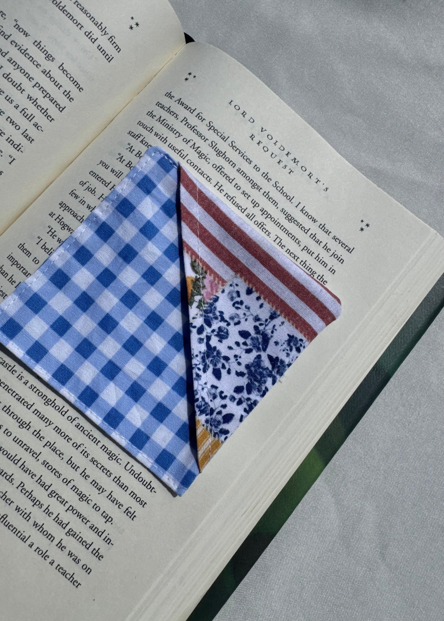 Wild Flowers Patches Handmade Fabric Bookmark