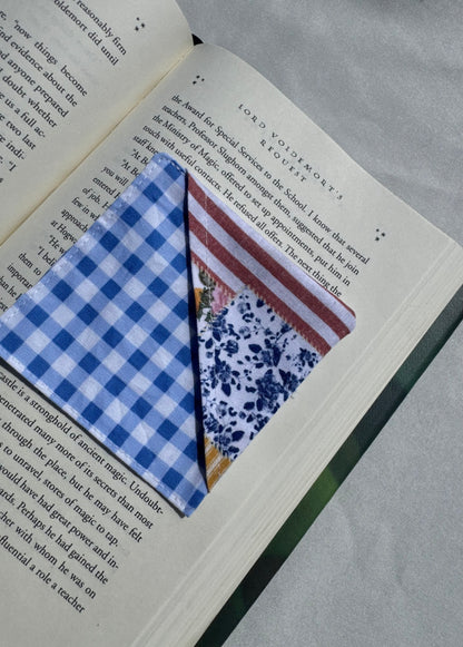 Wild Flowers Patches Handmade Fabric Bookmark