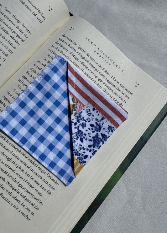 Wild Flowers Patches Handmade Fabric Bookmark