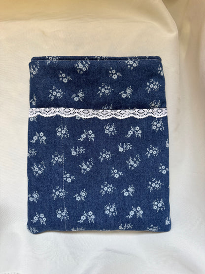 Ditsy Floral Denim Large Hardback Book Sleeve