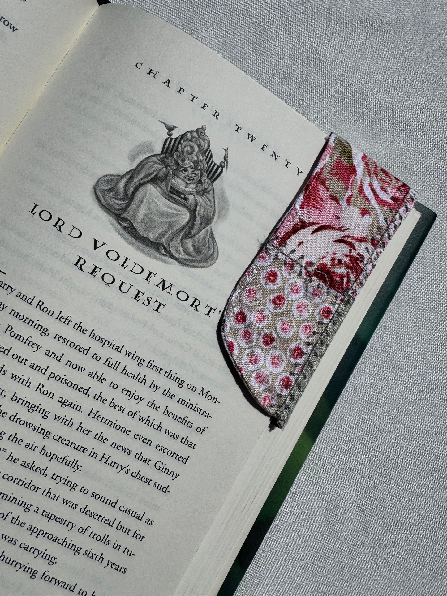 Rose Garden Handmade Fabric Bookmark