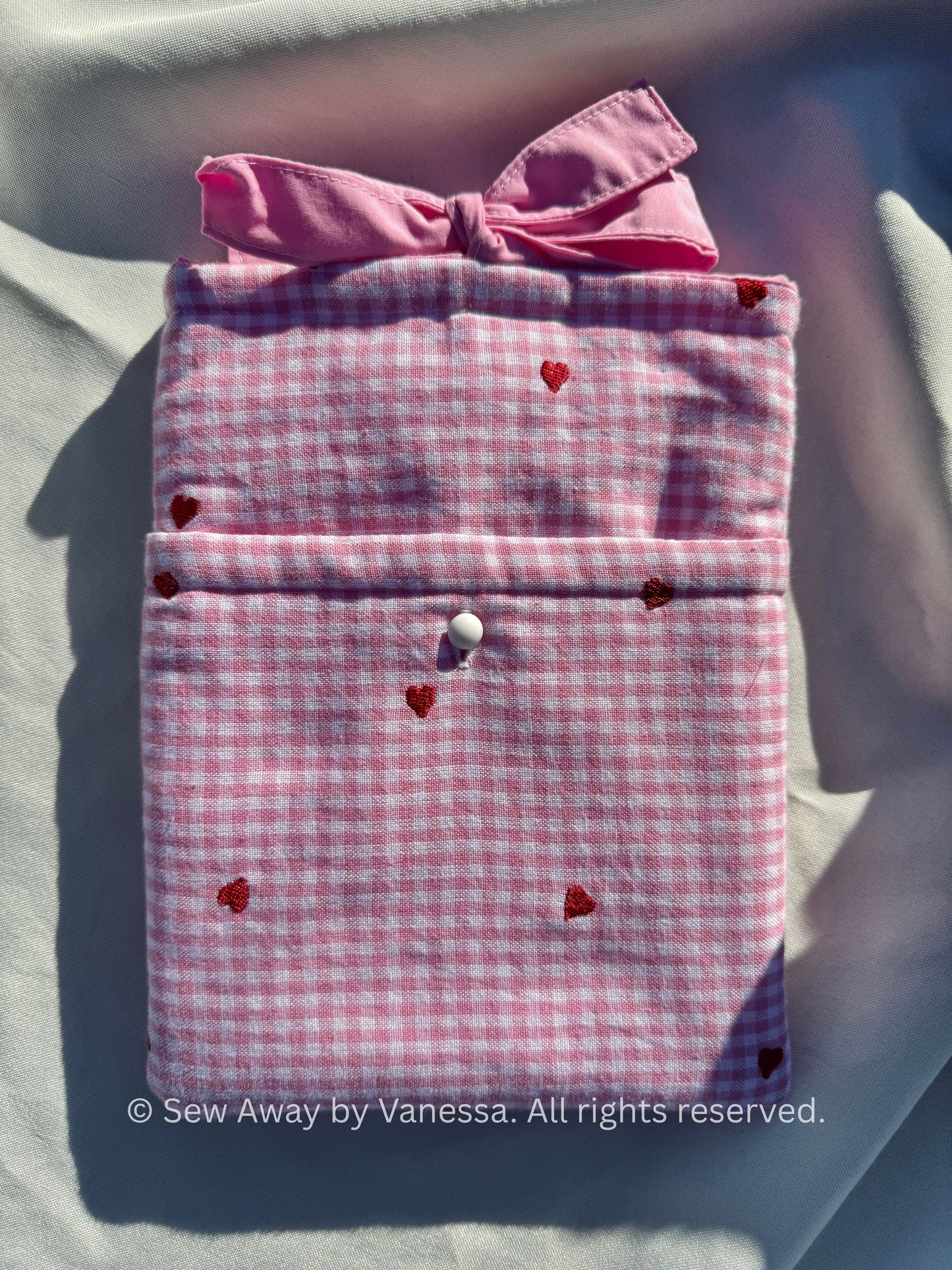 Cozy Hearts All-in-One Kindle Sleeve- (with front pocket)