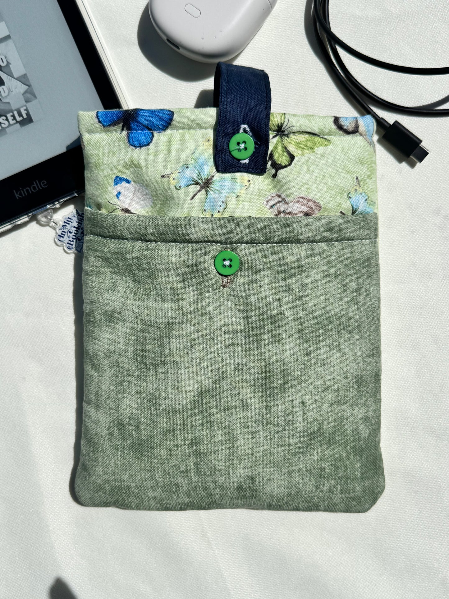 Butterfly's All-in-One Kindle Sleeve-(with front pocket)