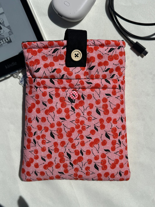 Sweet Cherries All-in-One Kindle Sleeve-(with front pocket)
