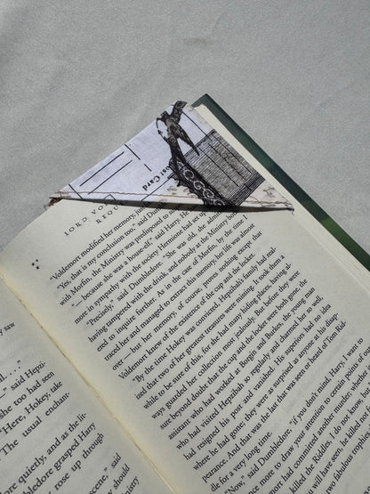 Paris Travels Handmade Fabric Bookmark