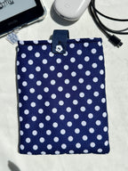 Polka Dots E-Reader Sleeve — (without front Pocket)