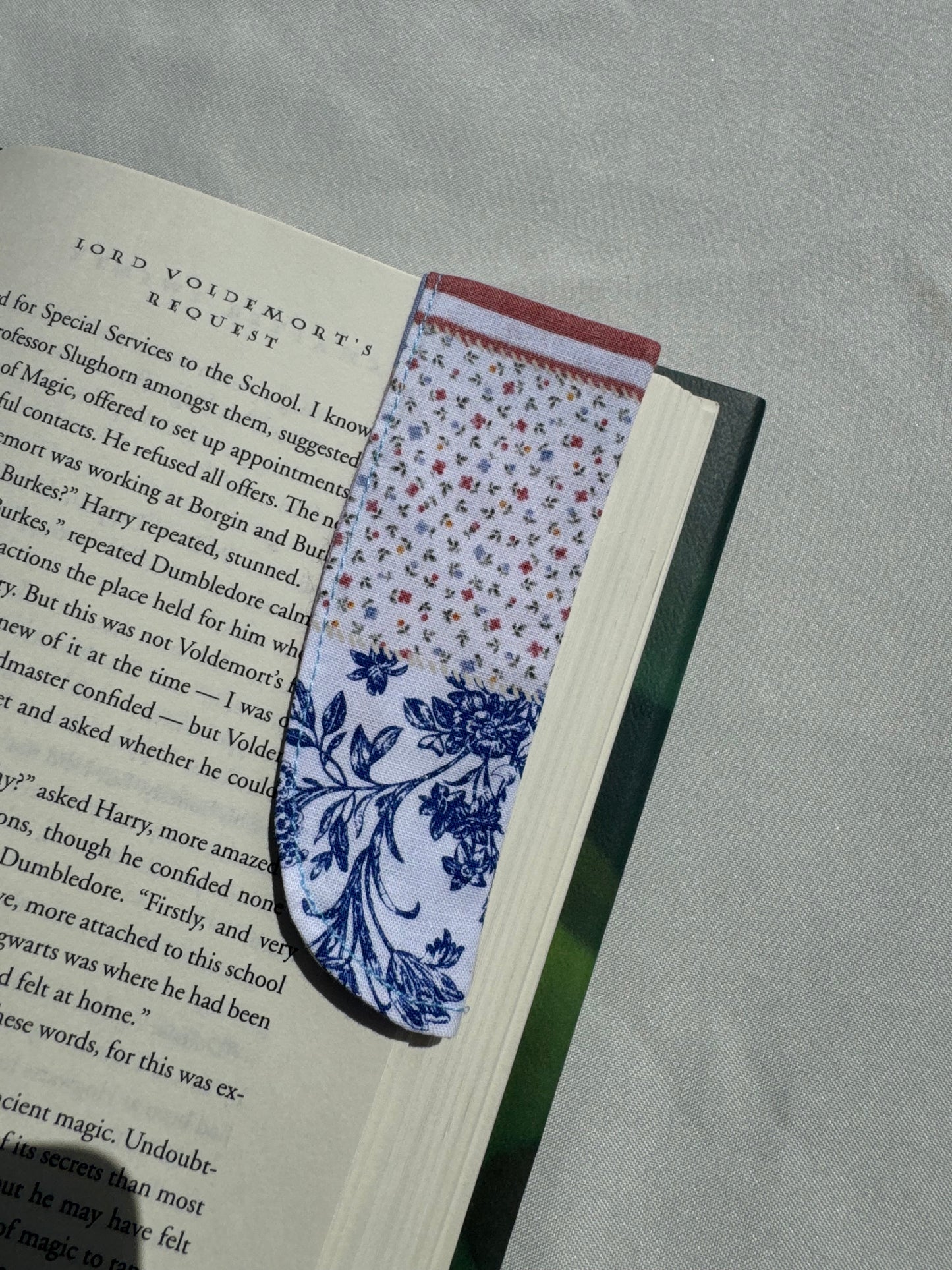 Wild Flower Patch Handmade Fabric Bookmark