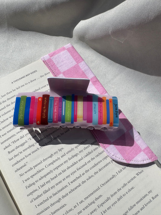 hair claws-Stack of Books