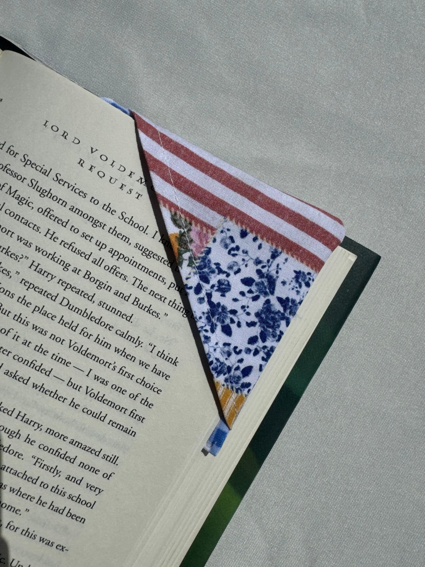Wild Flowers Patches Handmade Fabric Bookmark