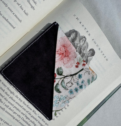 Timeless Flowers Handmade Fabric Bookmark