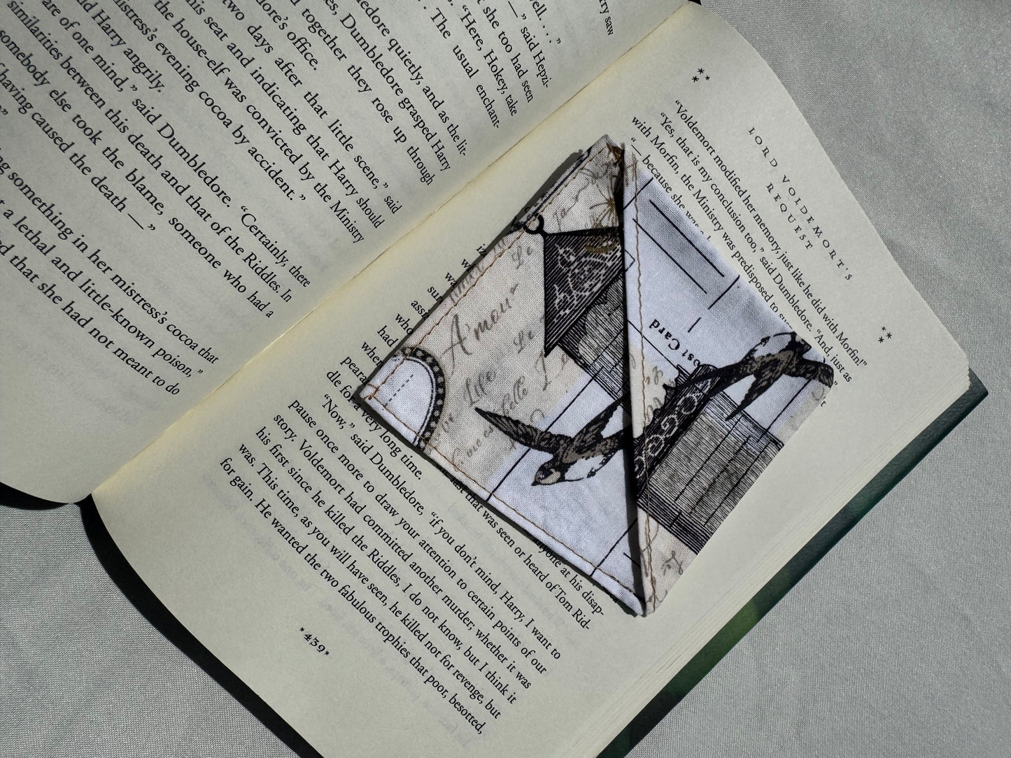 Paris Travels Handmade Fabric Bookmark