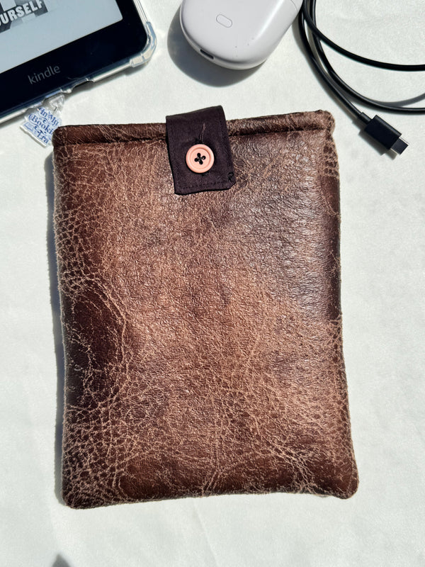Brown Classic Kindle Sleeve — (Without front Pocket)
