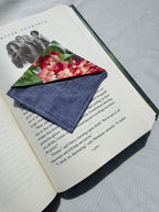 Lace Blue Garden Handmade Fabric Bookmark