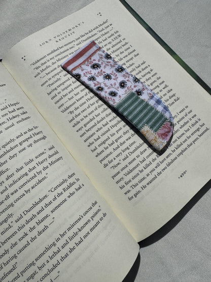 Wild Flower Patch Handmade Fabric Bookmark