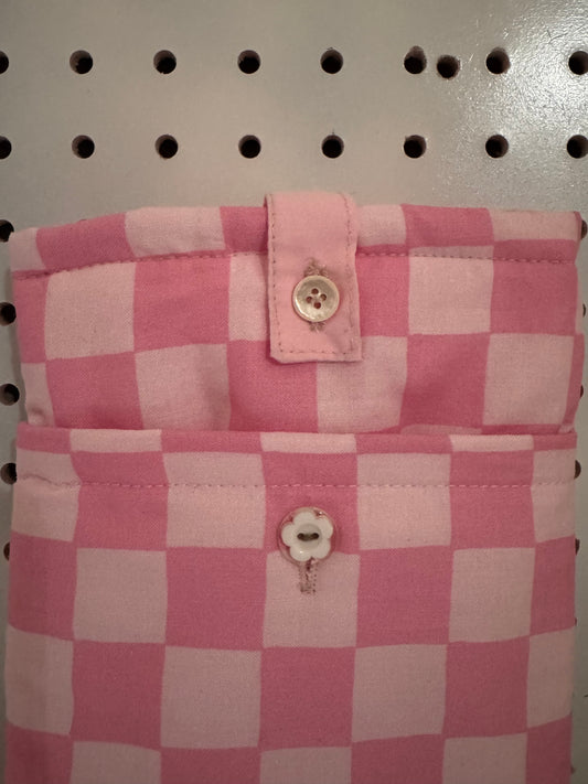 Pink Cotton Candy Checkered Kindle sleeves