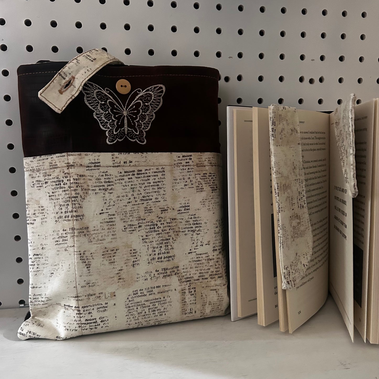 hardback book sleeves- Vintage Love Note Large sleeves