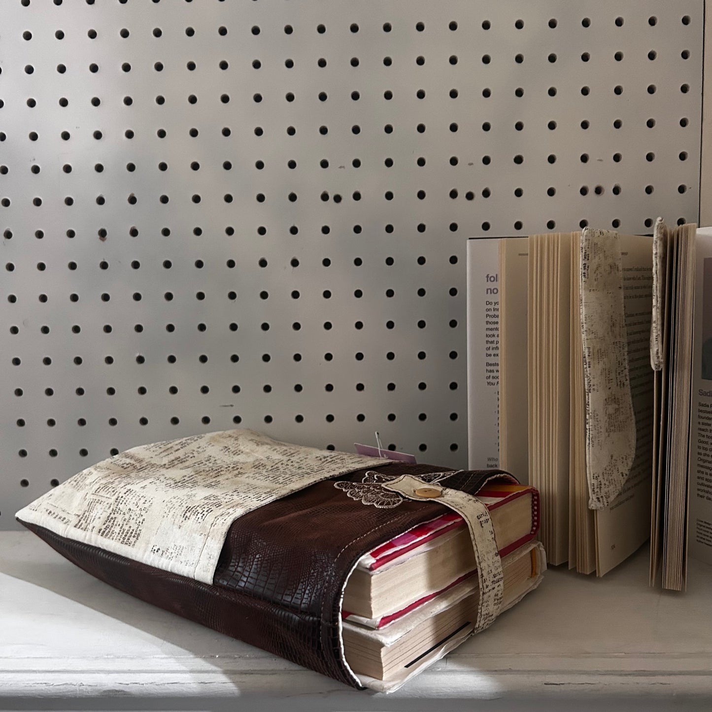 hardback book sleeves- Vintage Love Note Large sleeves