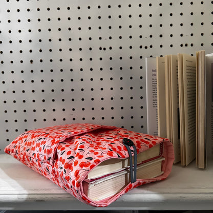 hardback book sleeves- Cherry Red Large sleeves