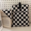 Black and White Checkered Hardback Book Sleeve